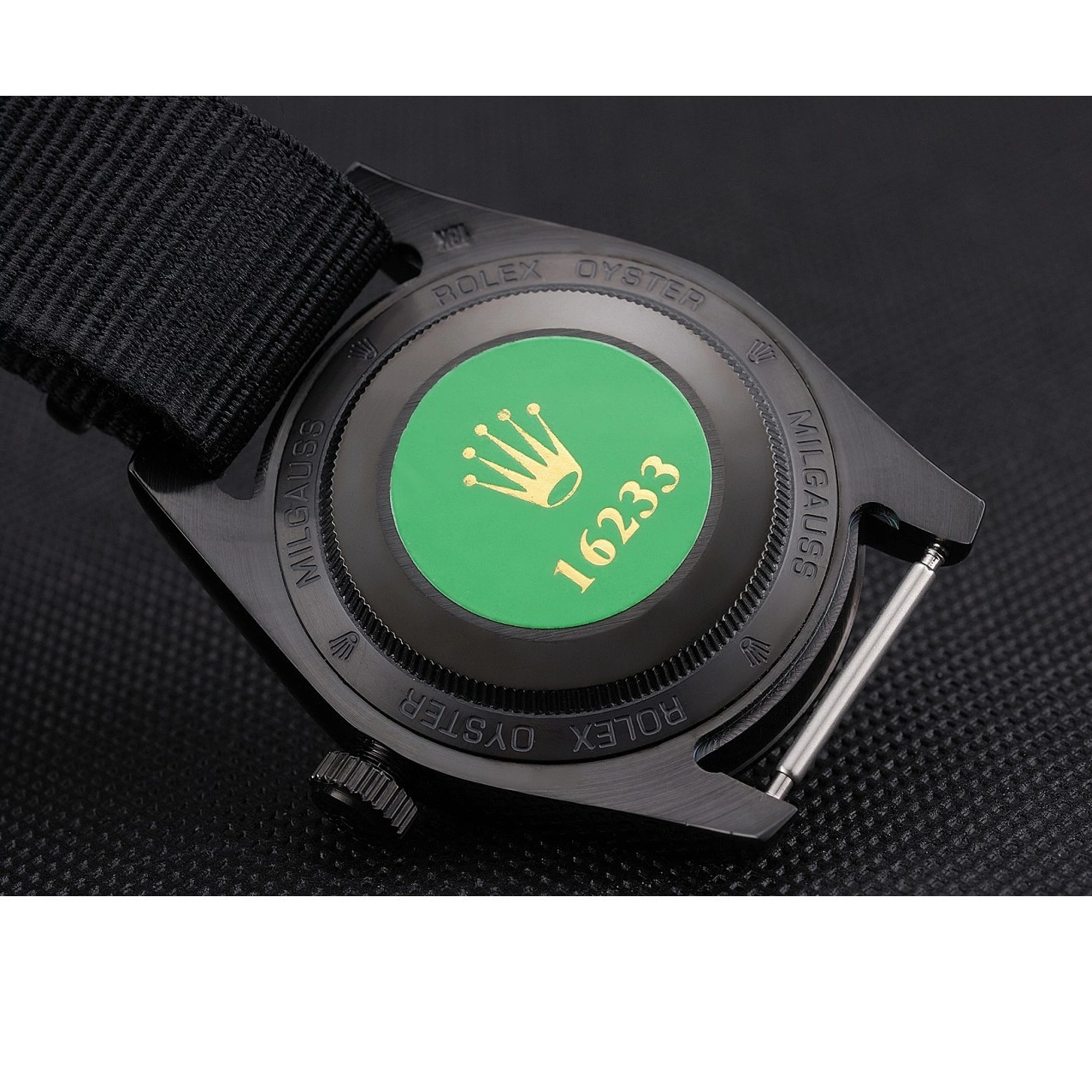 Rolex aaa copy 622001 Strap Milgauss Bamford Rolex Nylon Black 0823